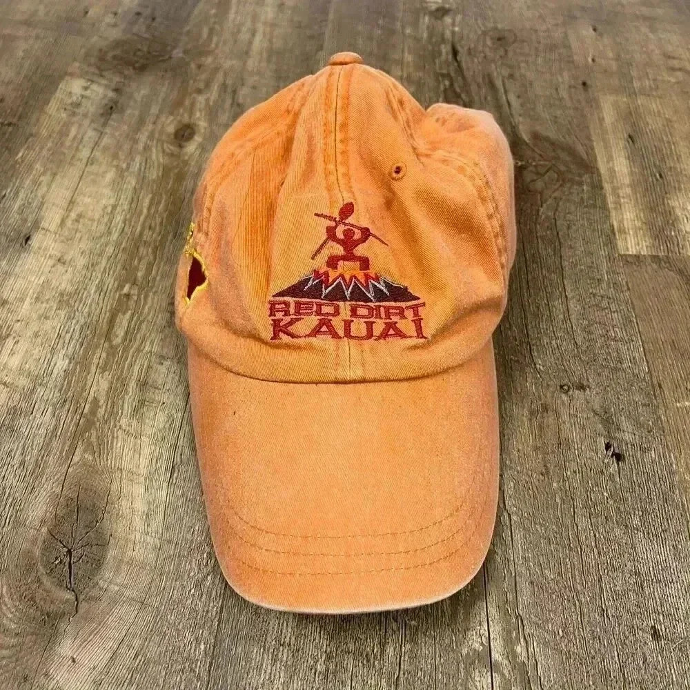 Vtg Red Dirt Kauai Men's Hat Adjustable One Size Cap Leather Strap